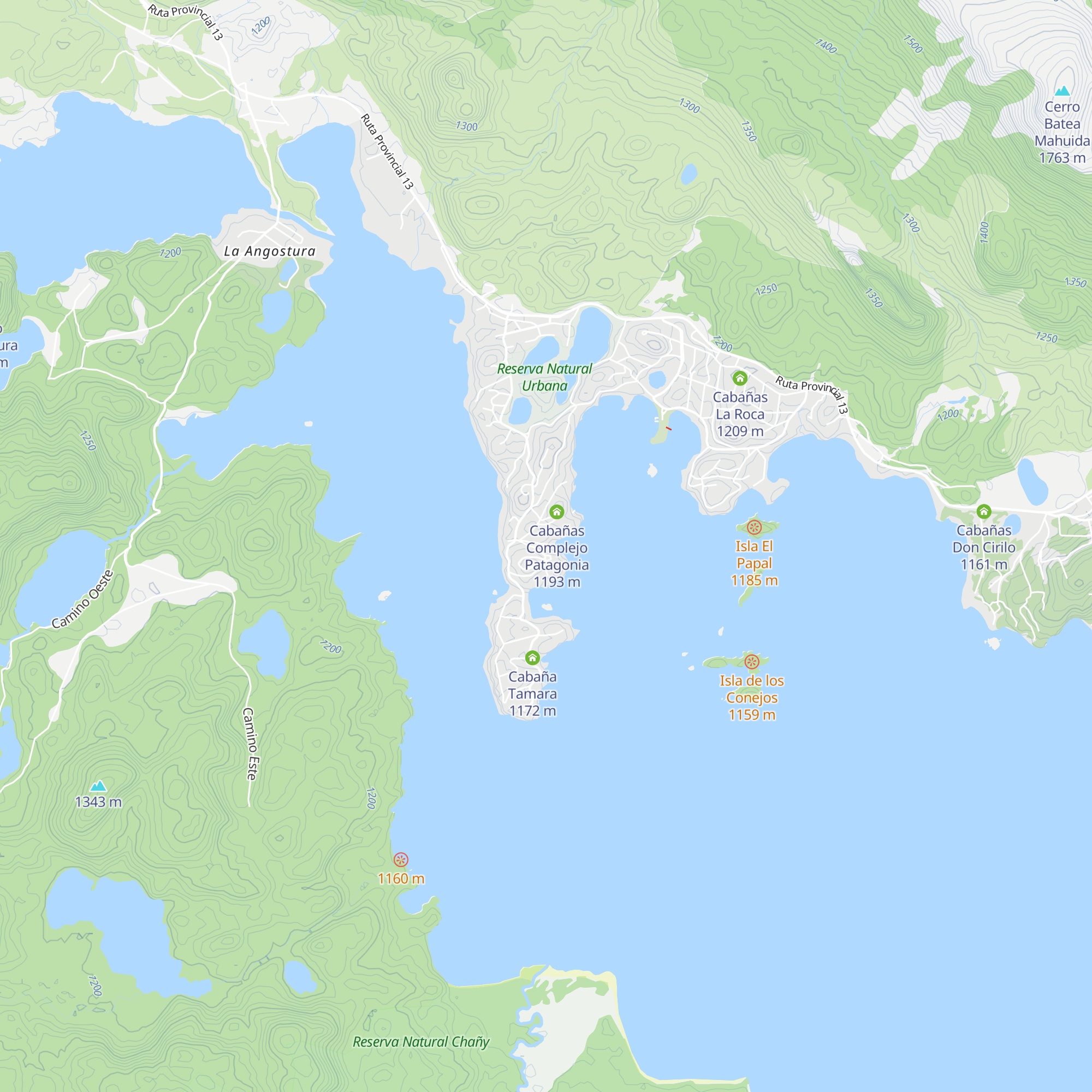 Cabañas El Rosedal map