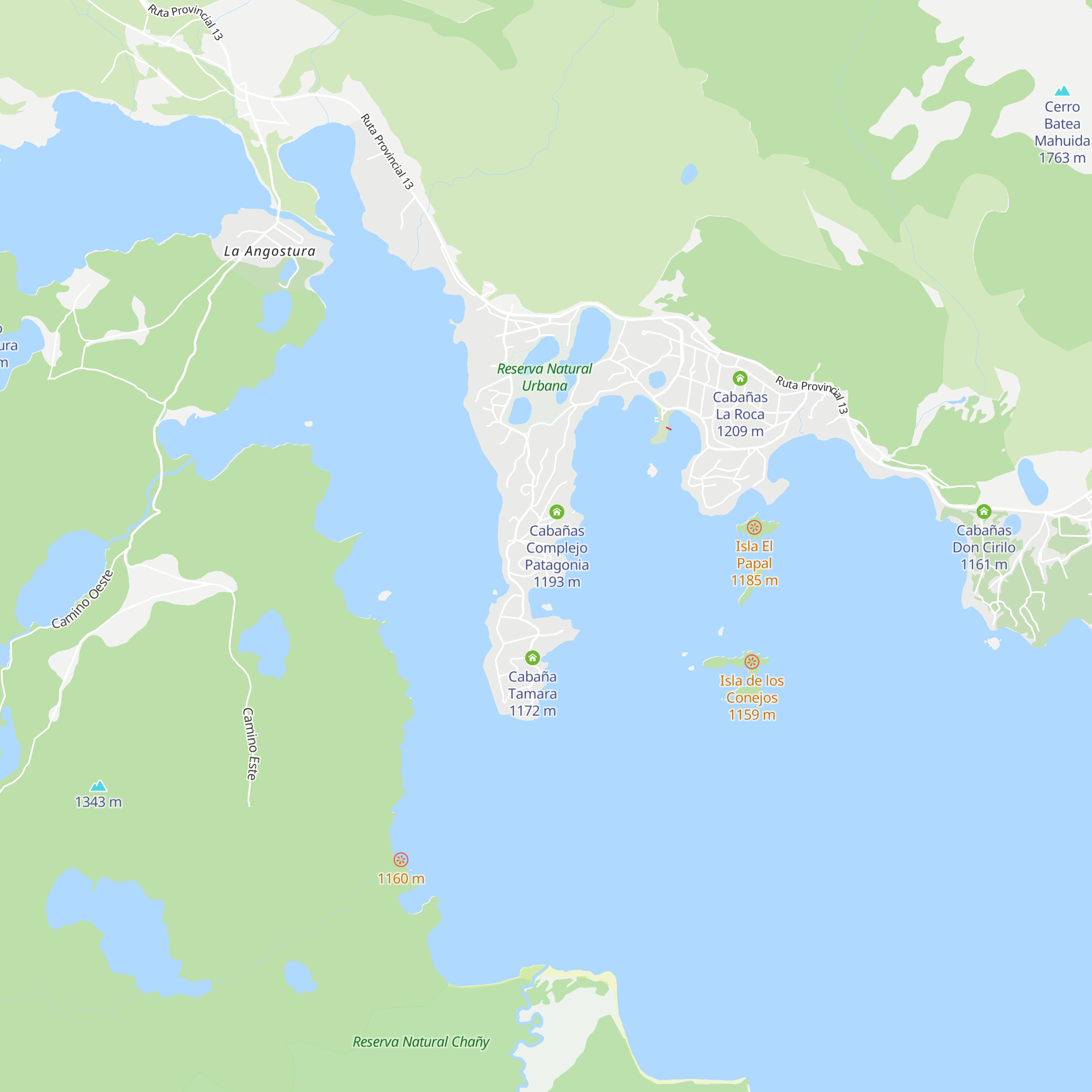 Cabañas El Rosedal map