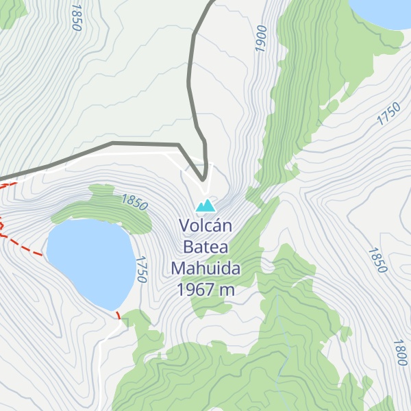 Map of Volcán Batea Mahuida