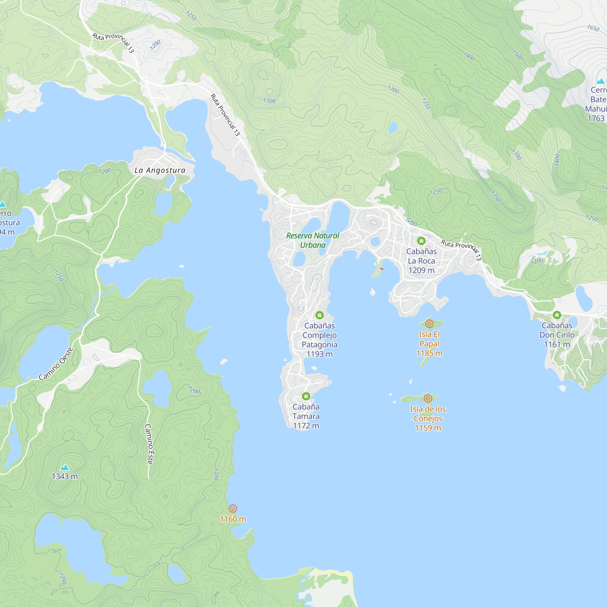 Cabañas Los Piedrones map