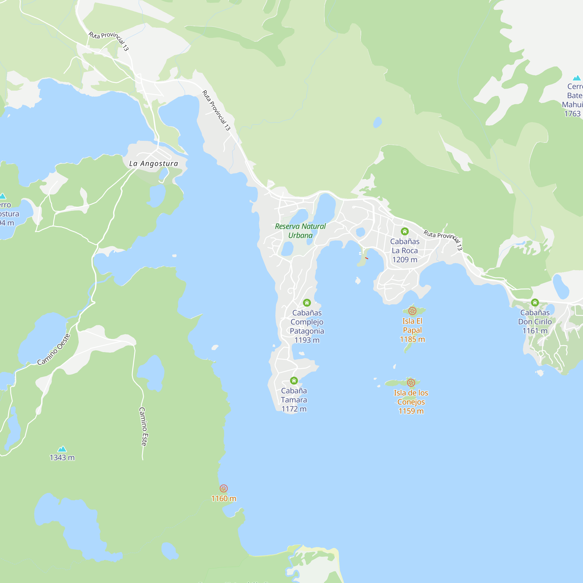 Cabañas Los Piedrones map