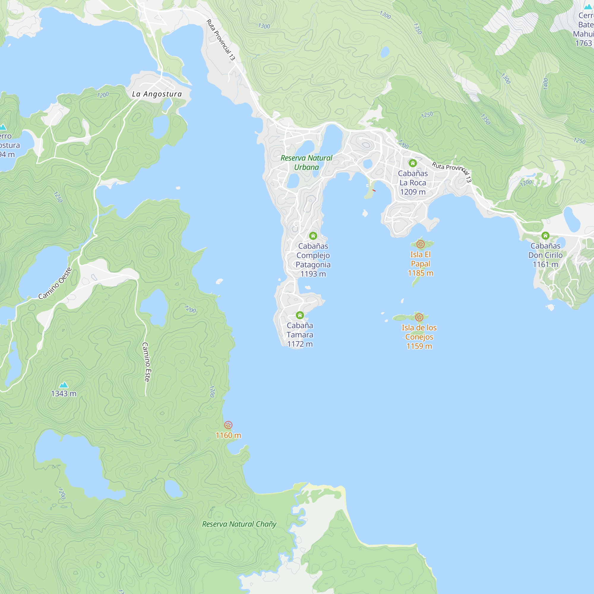 Cabañas El Arrayan map