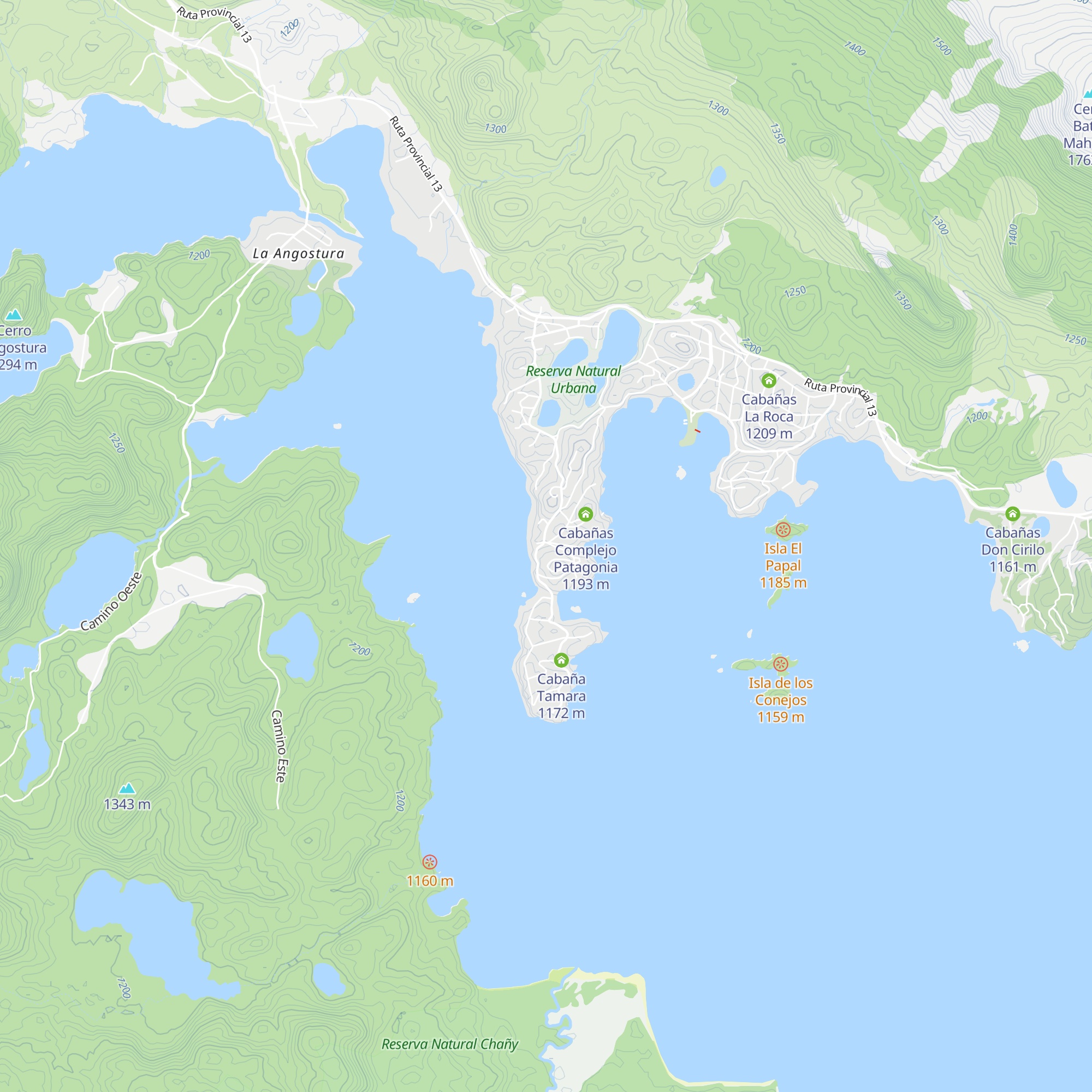 Cabañas Prado Cordillerano map