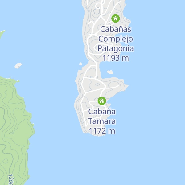 Map of Cabaña pehuenia