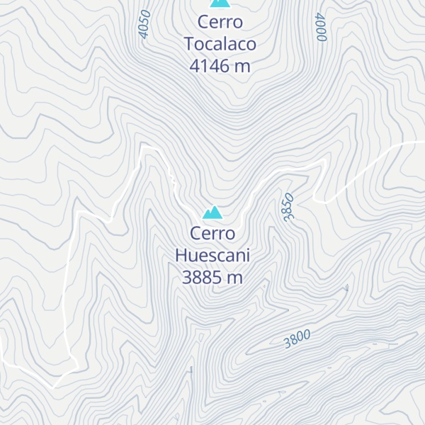 Map of Cerro Huescani