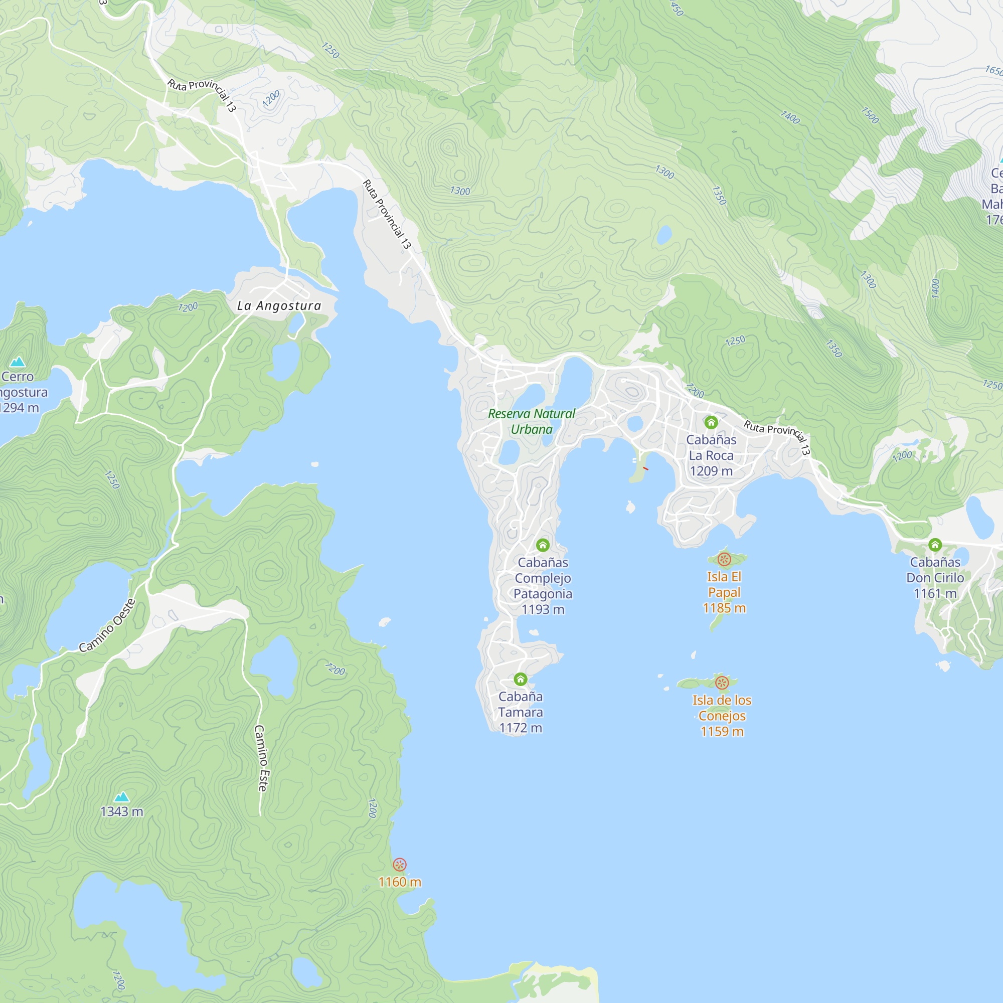 Cabañas Moquehue map