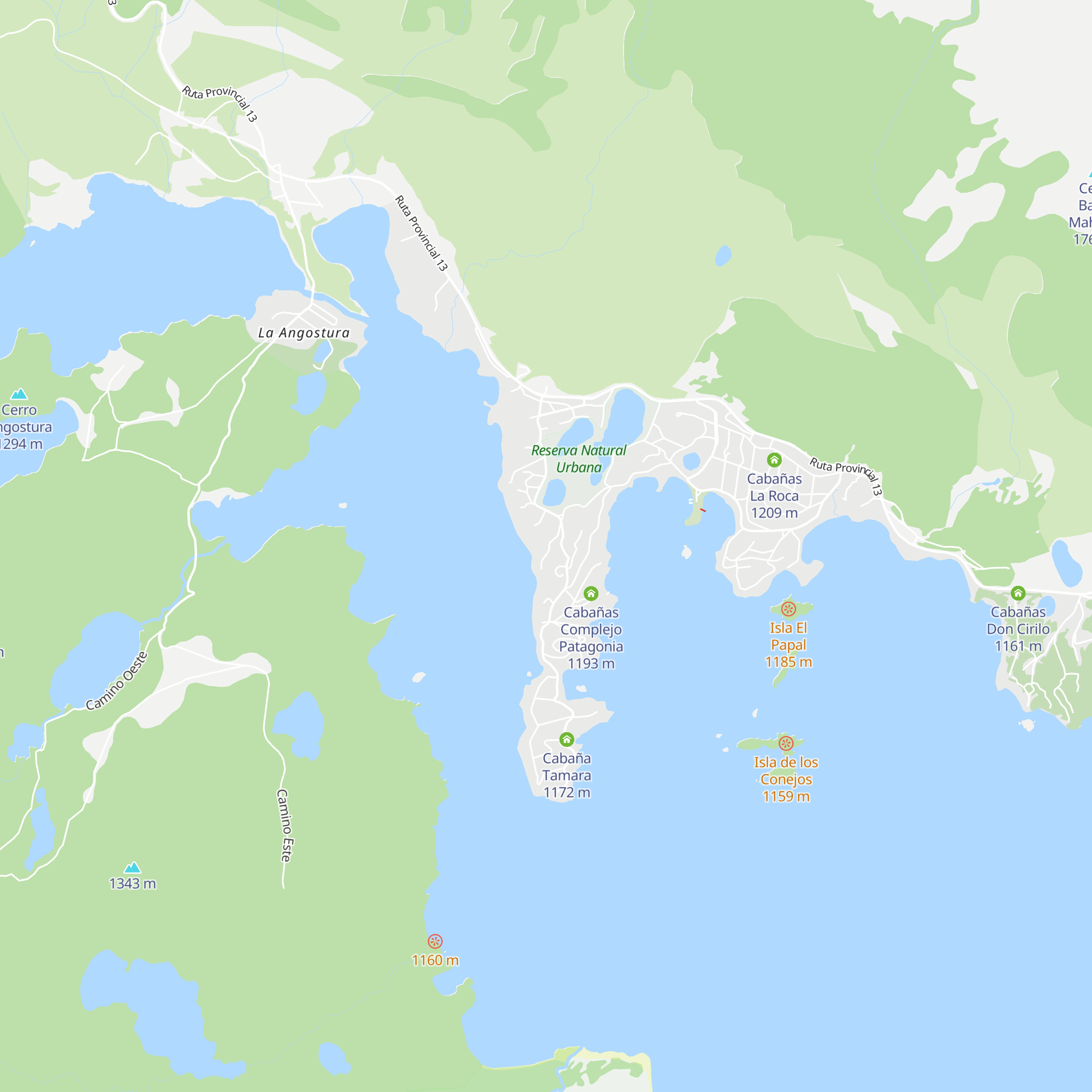 Cabañas Moquehue map