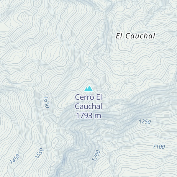 Map of Cerro El Cauchal