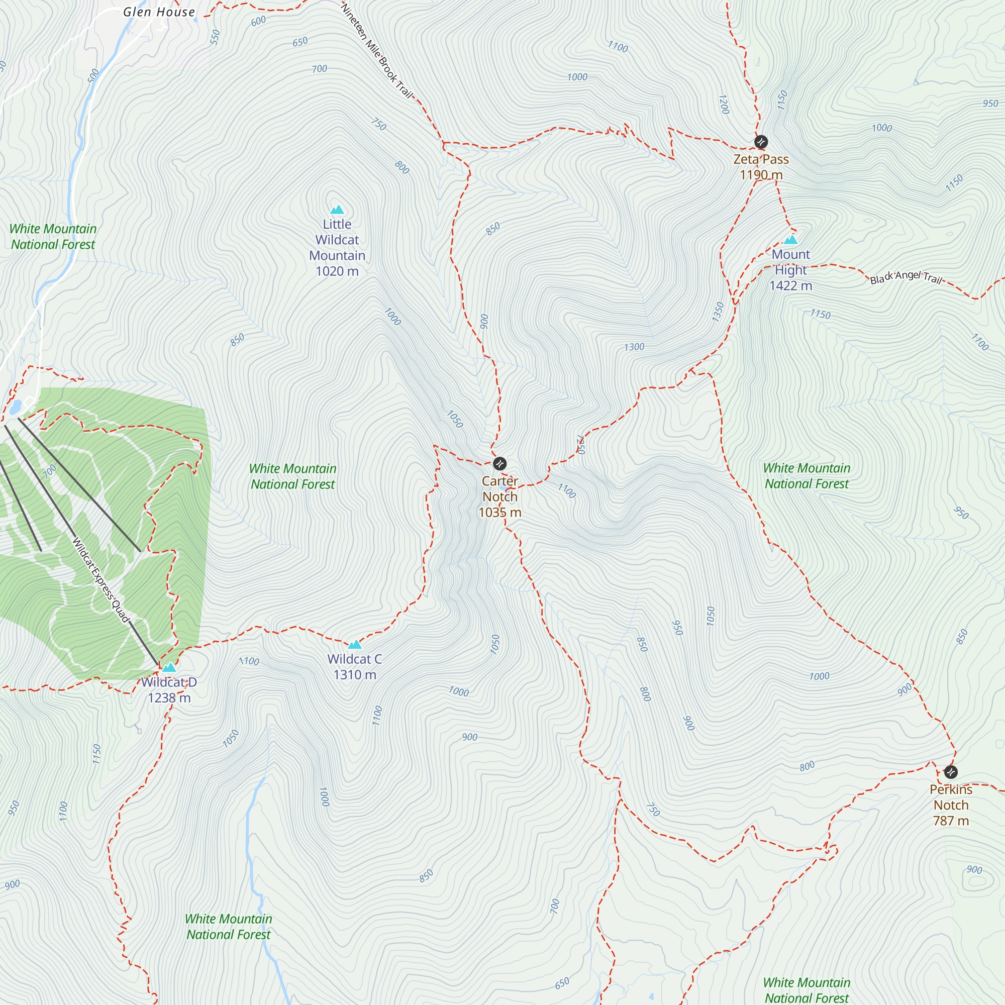 Carter Notch Hut map