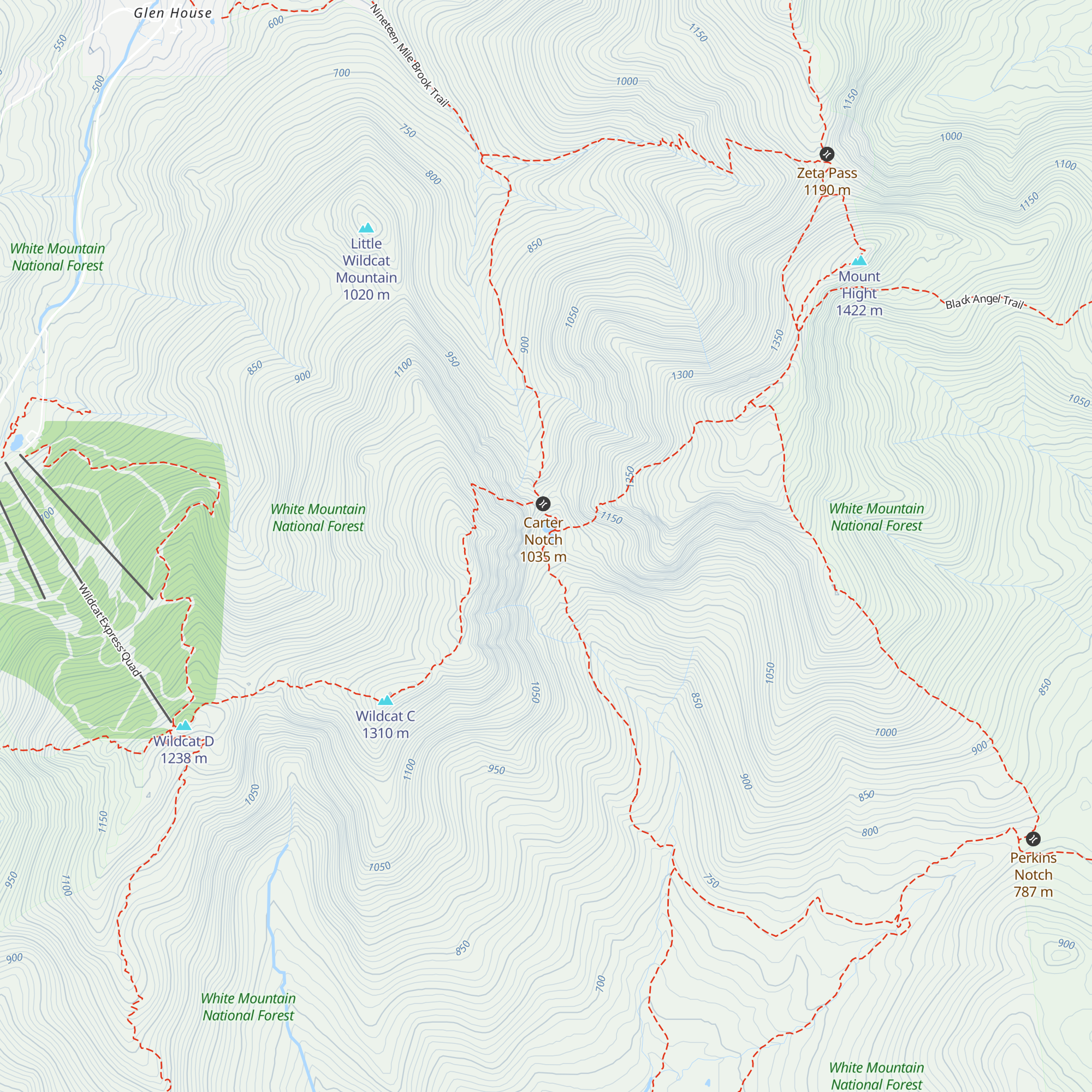 Carter Notch Hut map