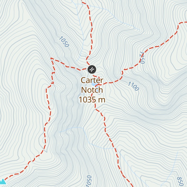 Map of Carter Notch Hut