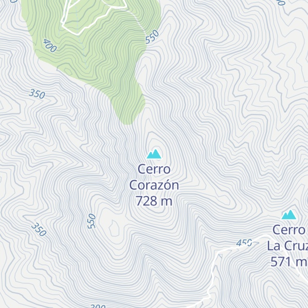 Map of Cerro Corazón