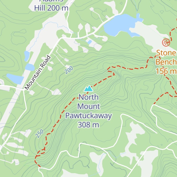 Map of North Mount Pawtuckaway