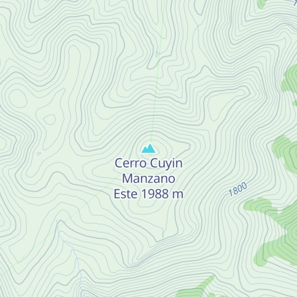 Map of Cerro Cuyin Manzano Este