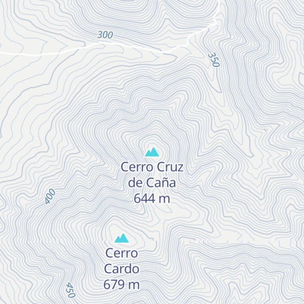 Map of Cerro Cruz de Caña