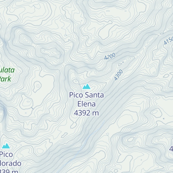 Map of Pico Santa Elena