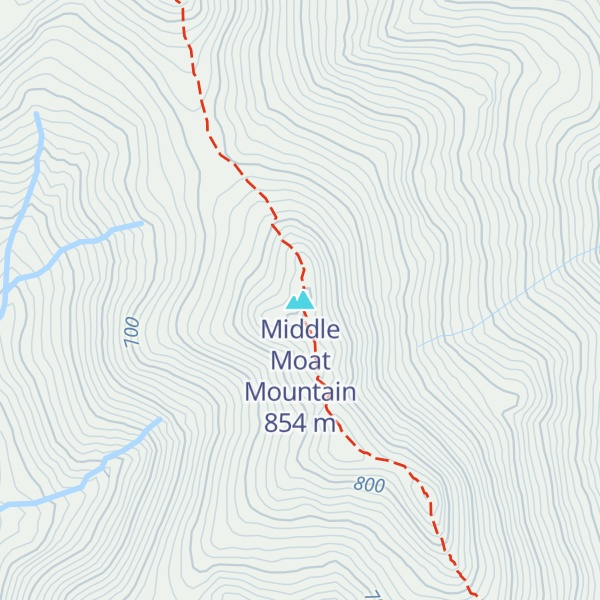 Map of Middle Moat Mountain