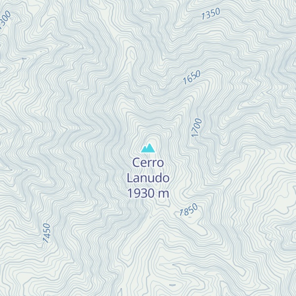 Map of Cerro Lanudo