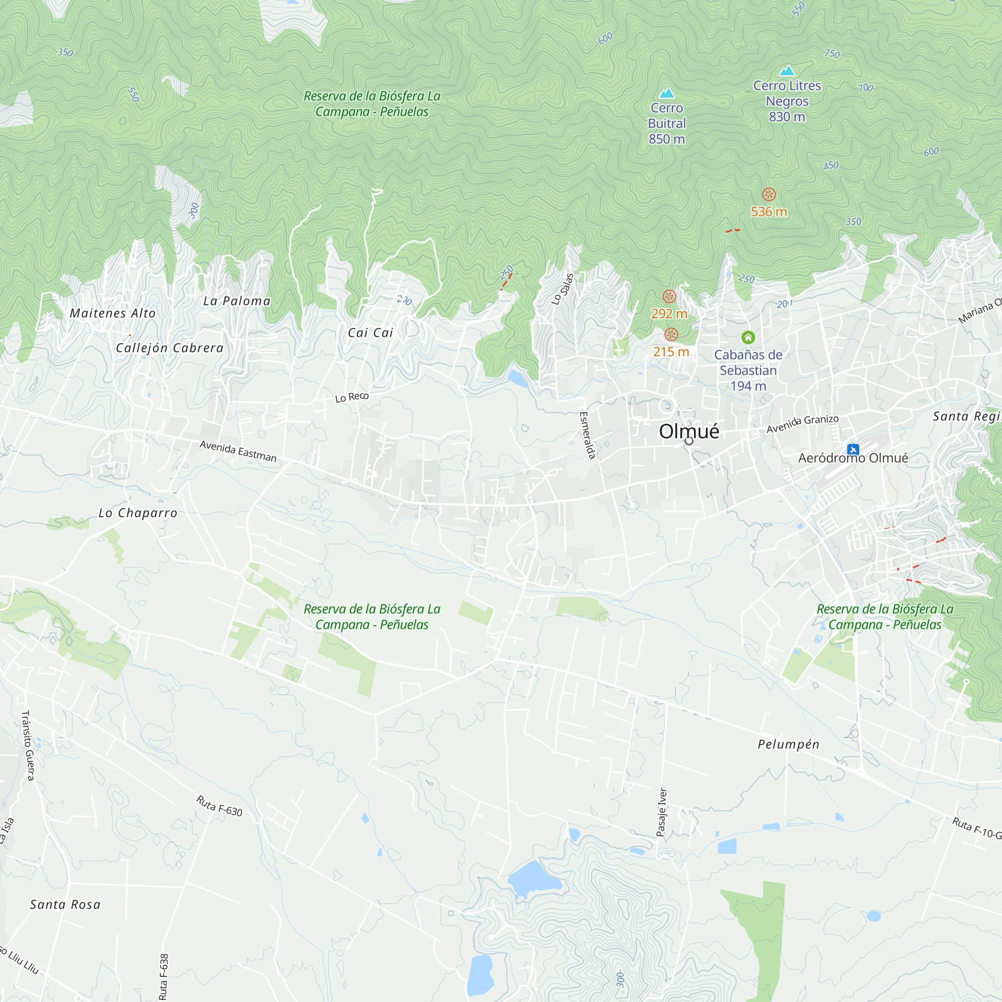 Cabañas Carolina map