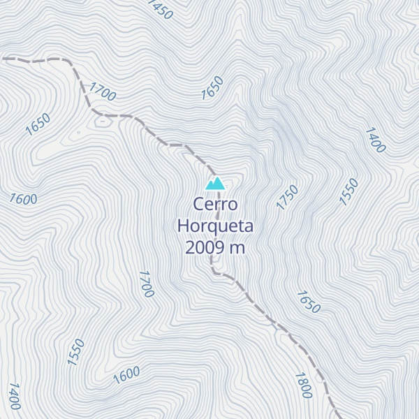 Map of Cerro Horqueta de Quelon
