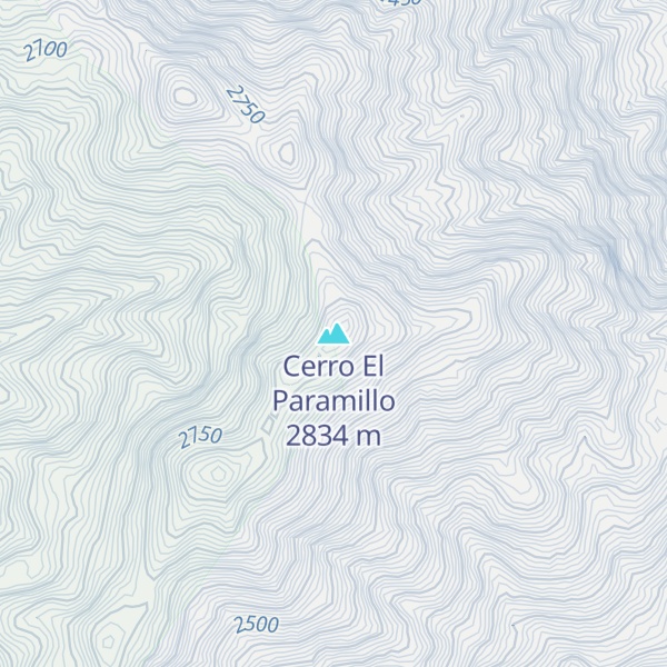 Map of Cerro El Paramillo