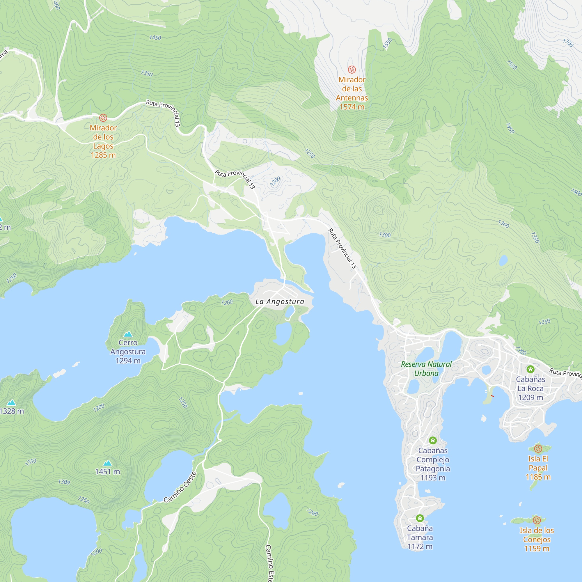 Cabañas Arco Iris map