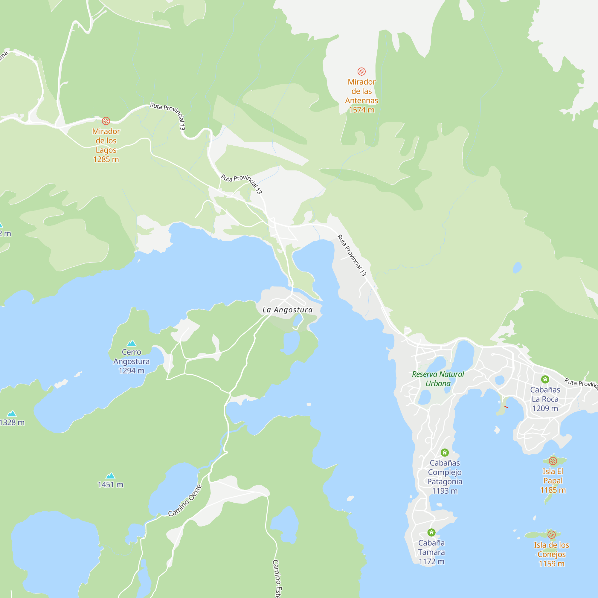 Cabañas Arco Iris map