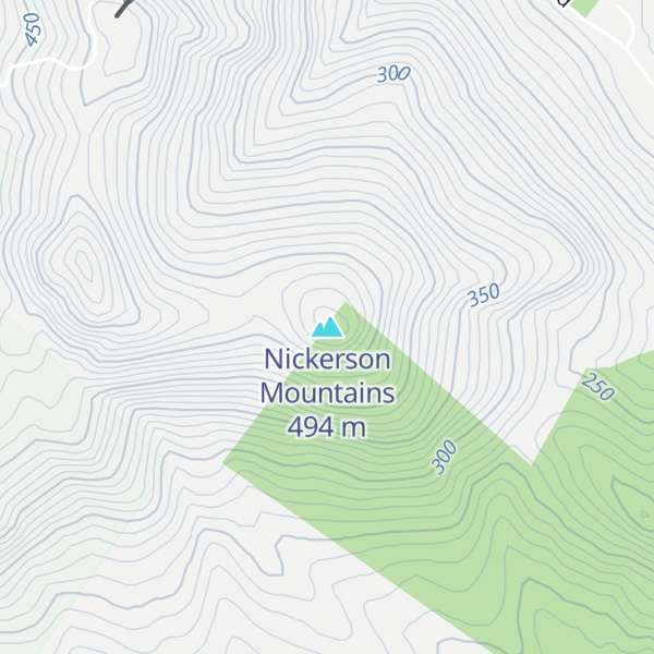 Map of Nickerson Mountains