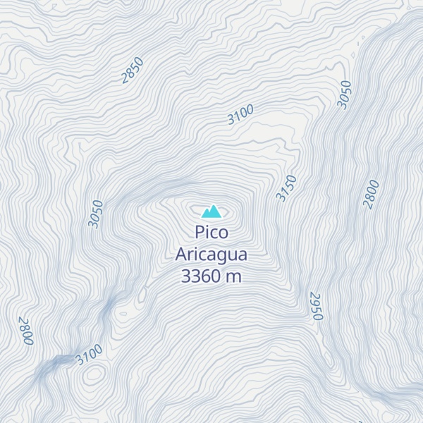 Map of Pico Aricagua