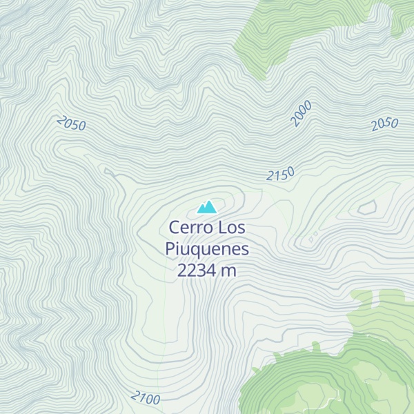 Map of Cerro Los Piuquenes
