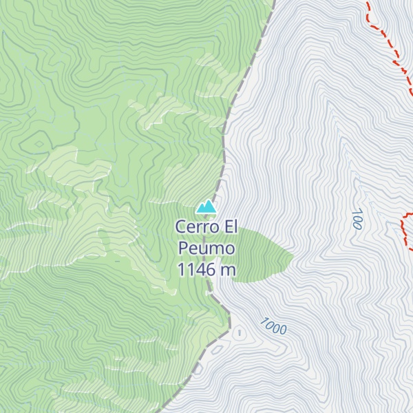 Map of Cerro El Peumo