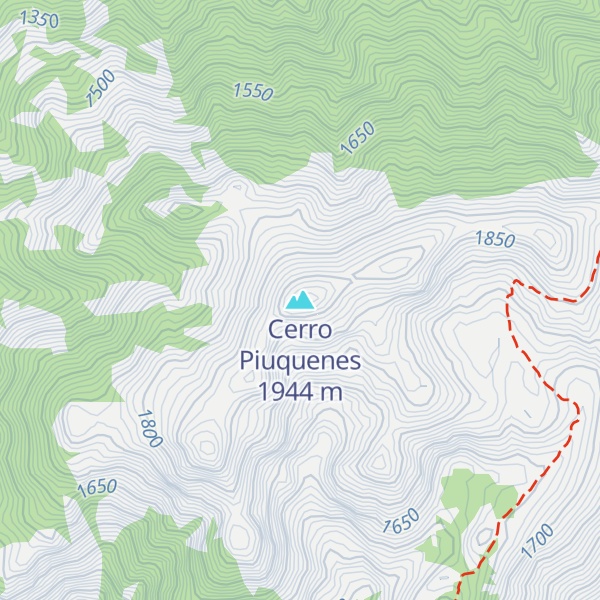 Map of Cerro Piuquenes