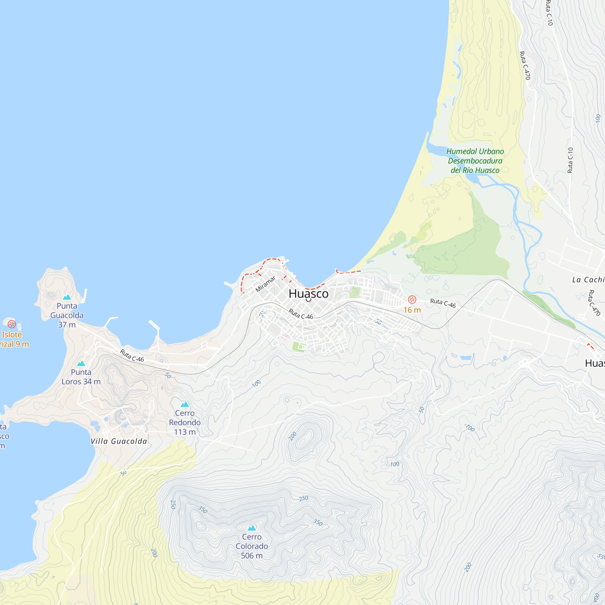 Cabañas y Hostal Athena map