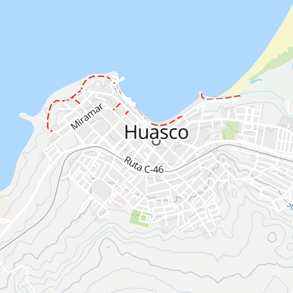 Map of Cabañas y Hostal Athena