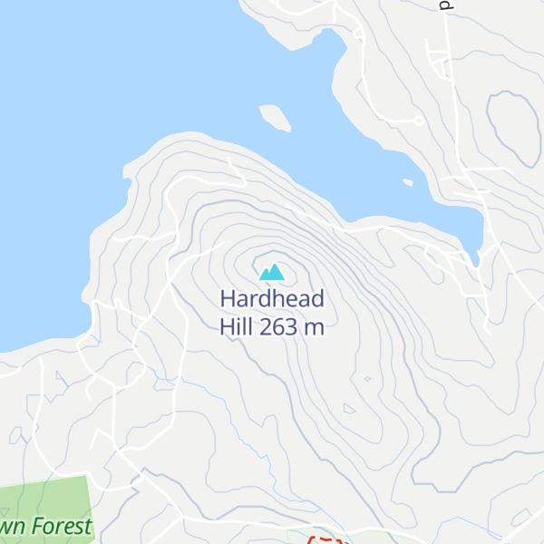 Map of Hardhead Hill