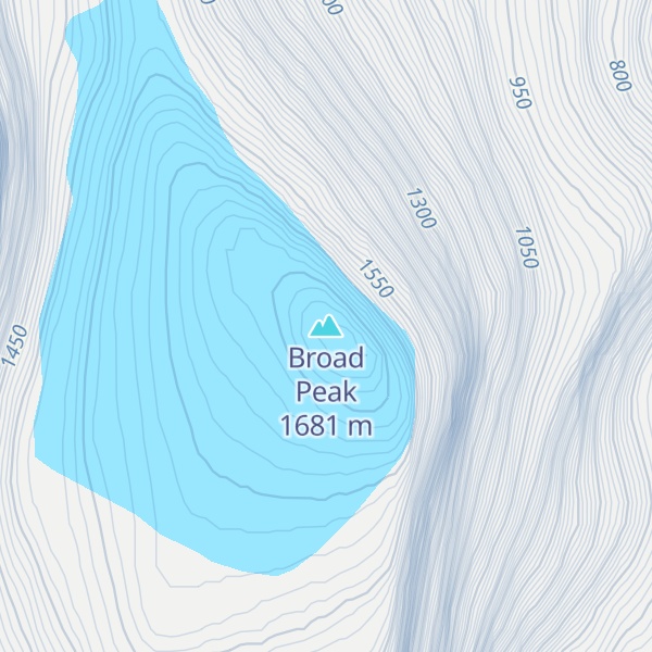 Map of Broad Peak