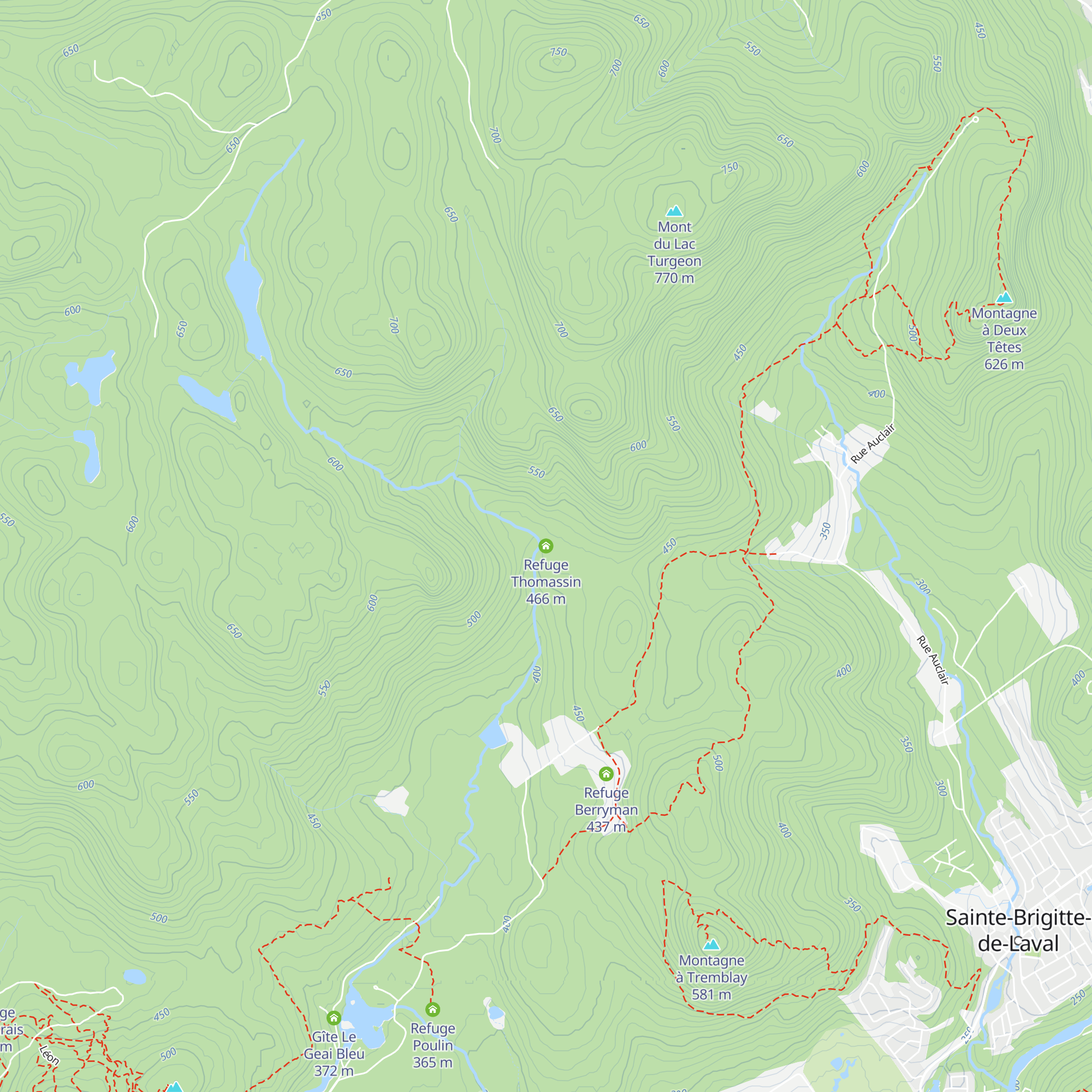 Refuge Thomassin map