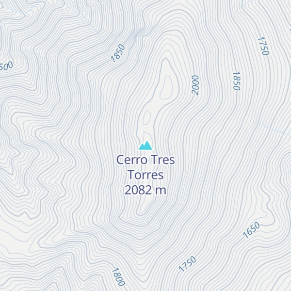 Map of Cerro Tres Torres