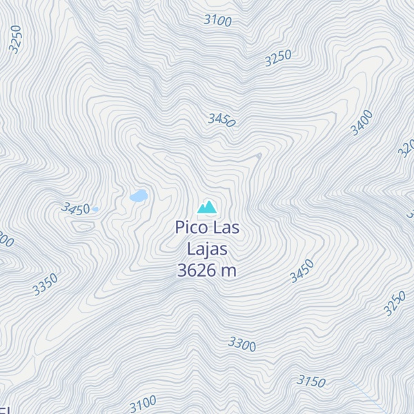 Map of Pico Las Lajas