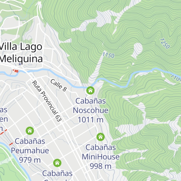 Map of Cabañas Noscohue