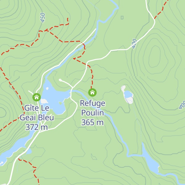Map of Refuge Poulin