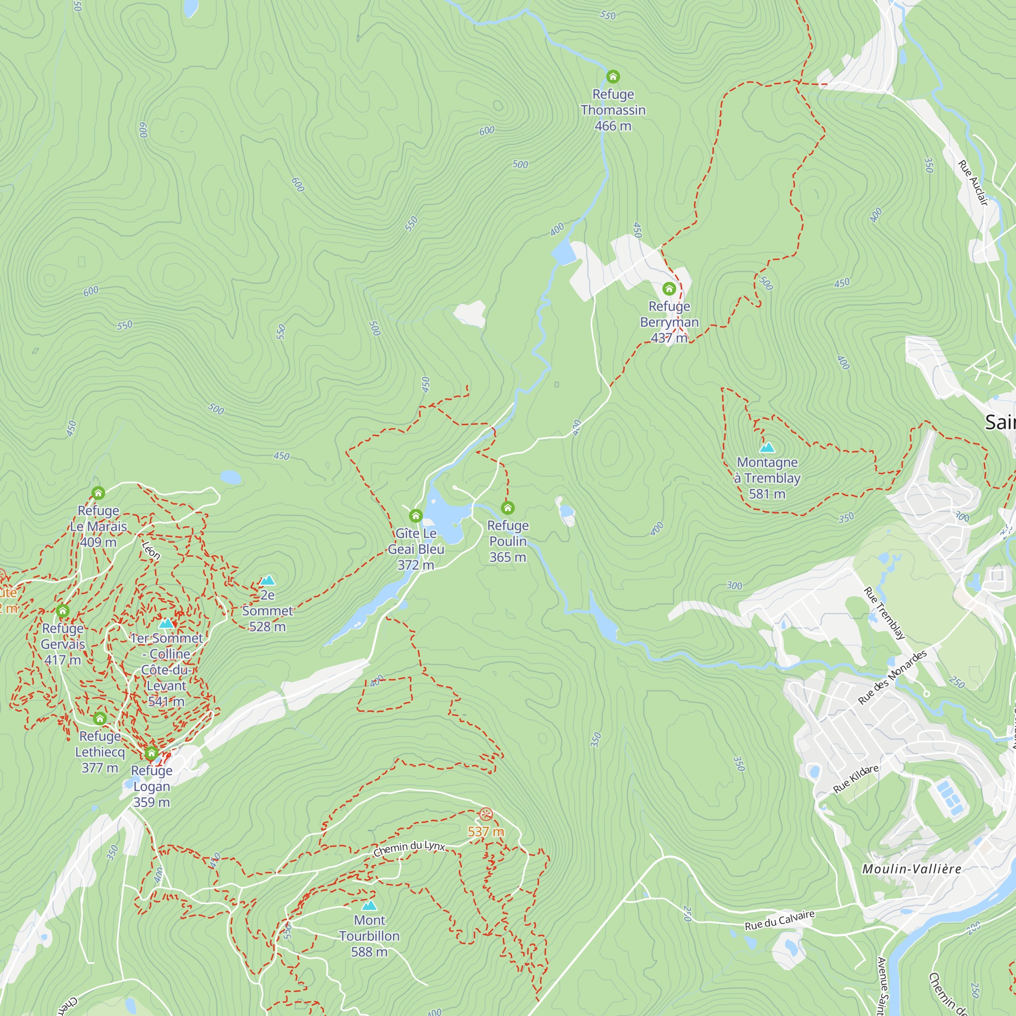 Refuge Poulin map
