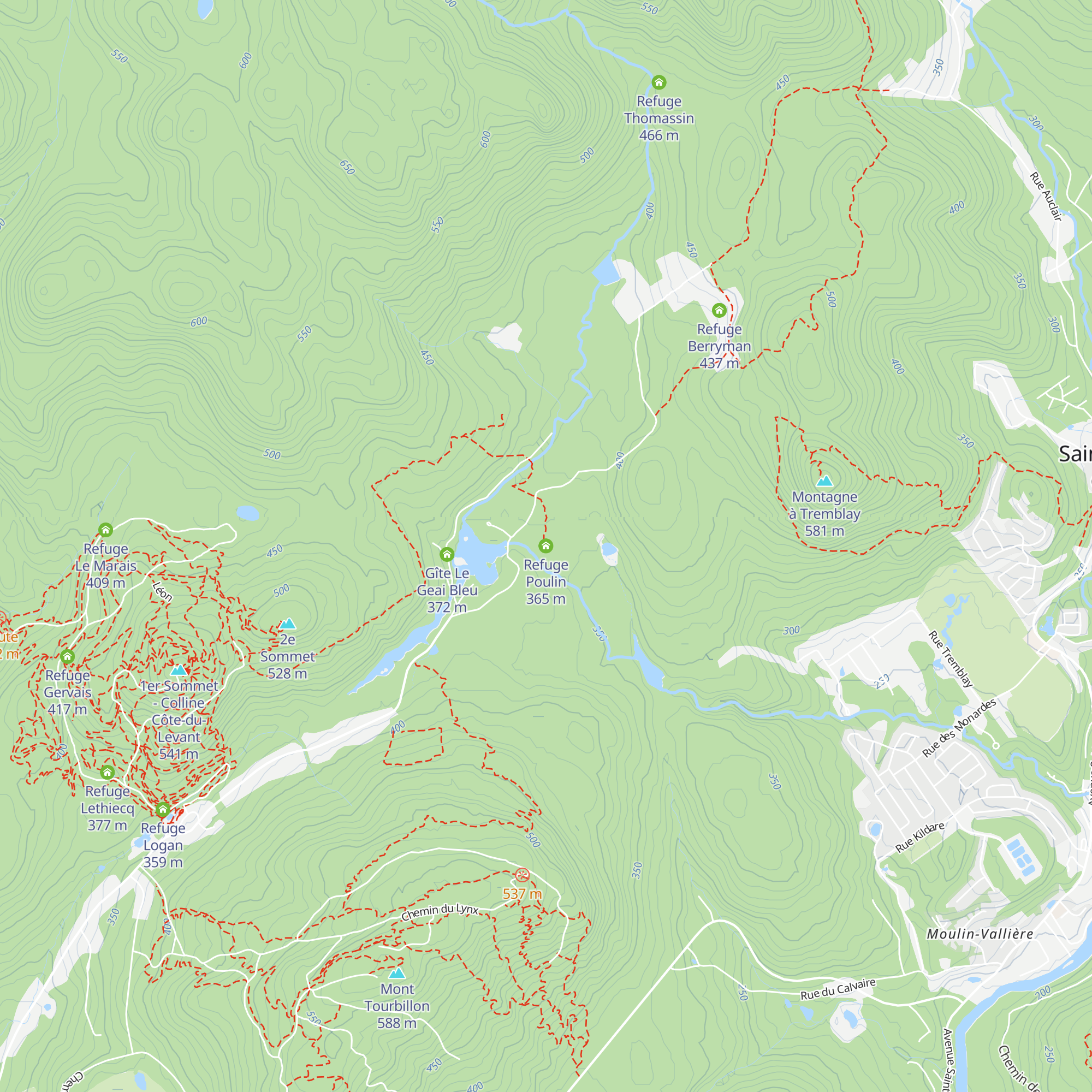 Refuge Poulin map