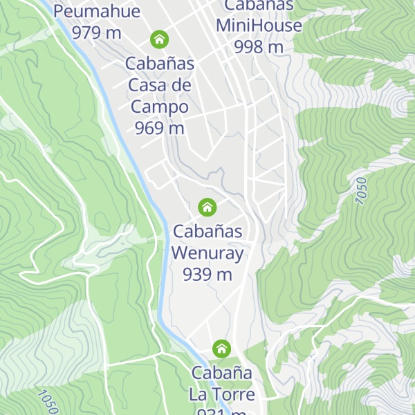 Map of Cabañas Wenuray