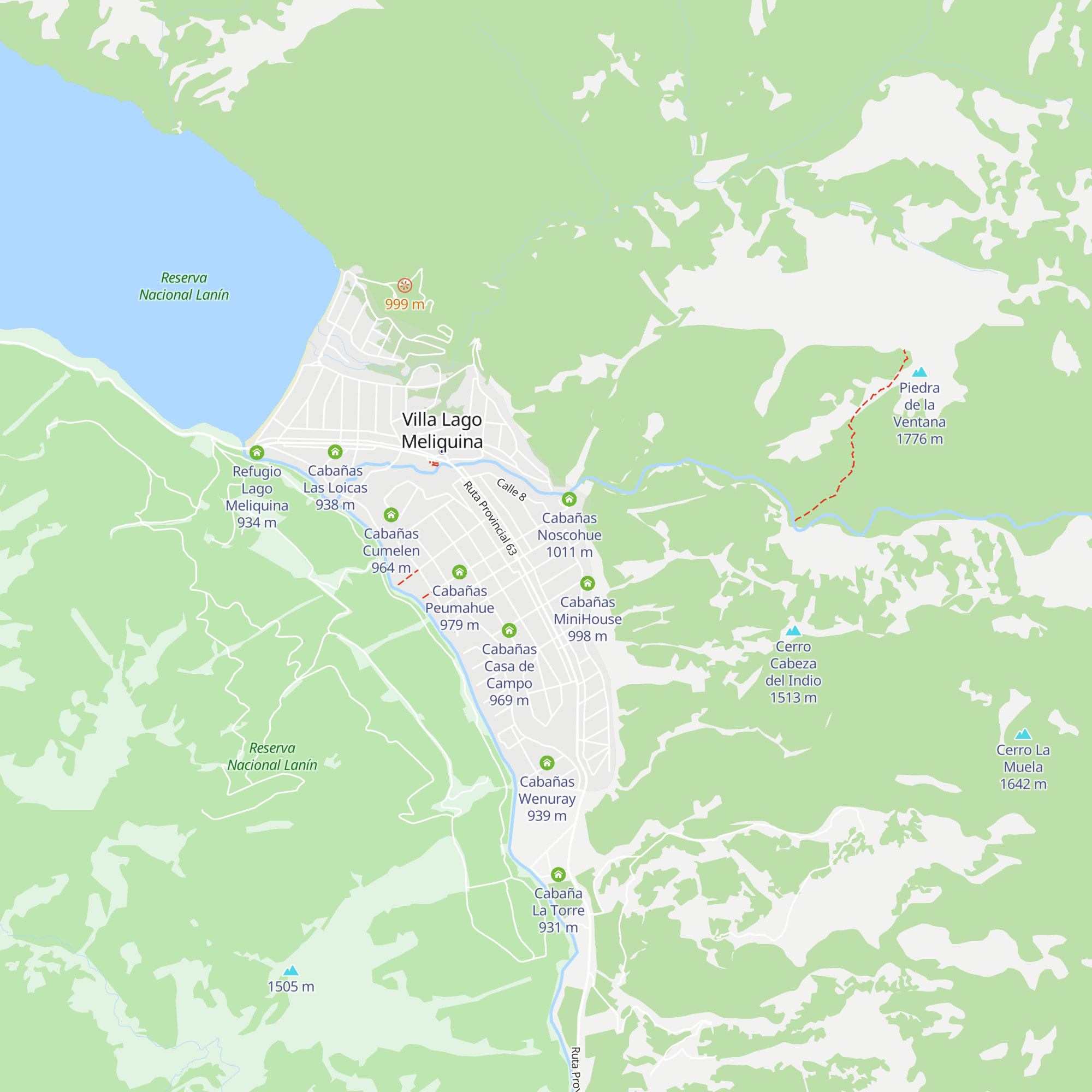 Cabañas Los Pinos map