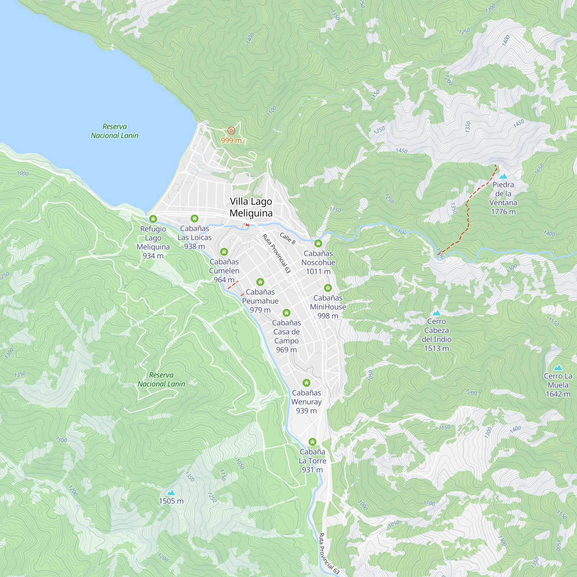 Cabañas La Comarca map