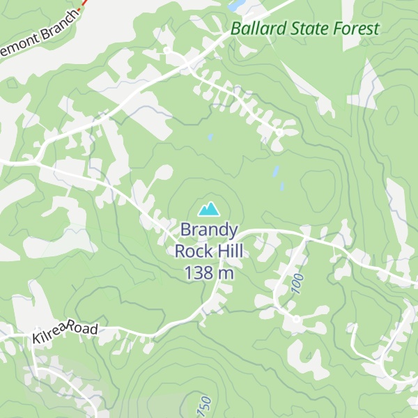 Map of Brandy Rock Hill