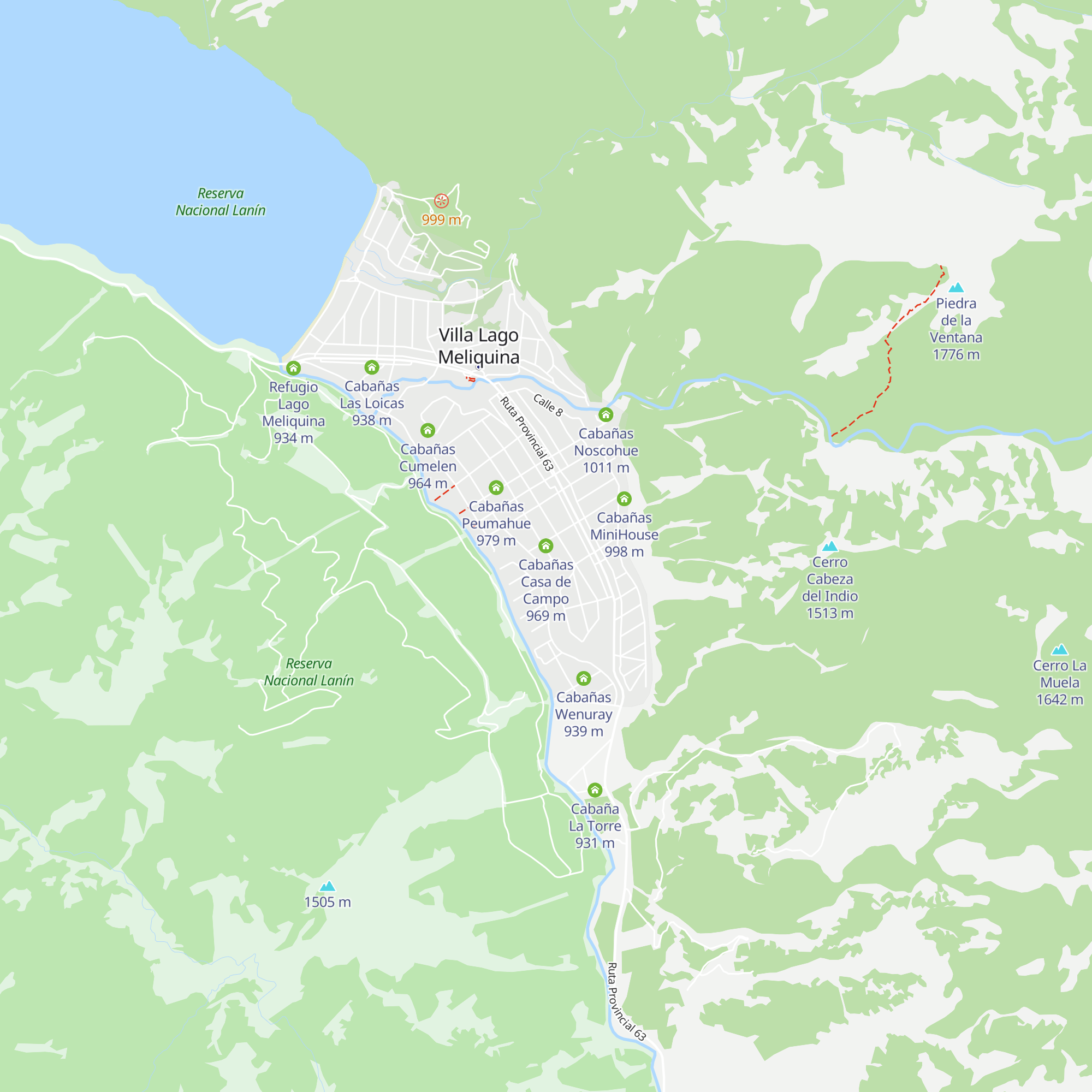 Cabañas Casa de Campo map