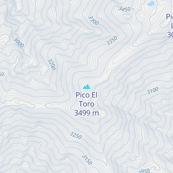 Map of Pico El Toro