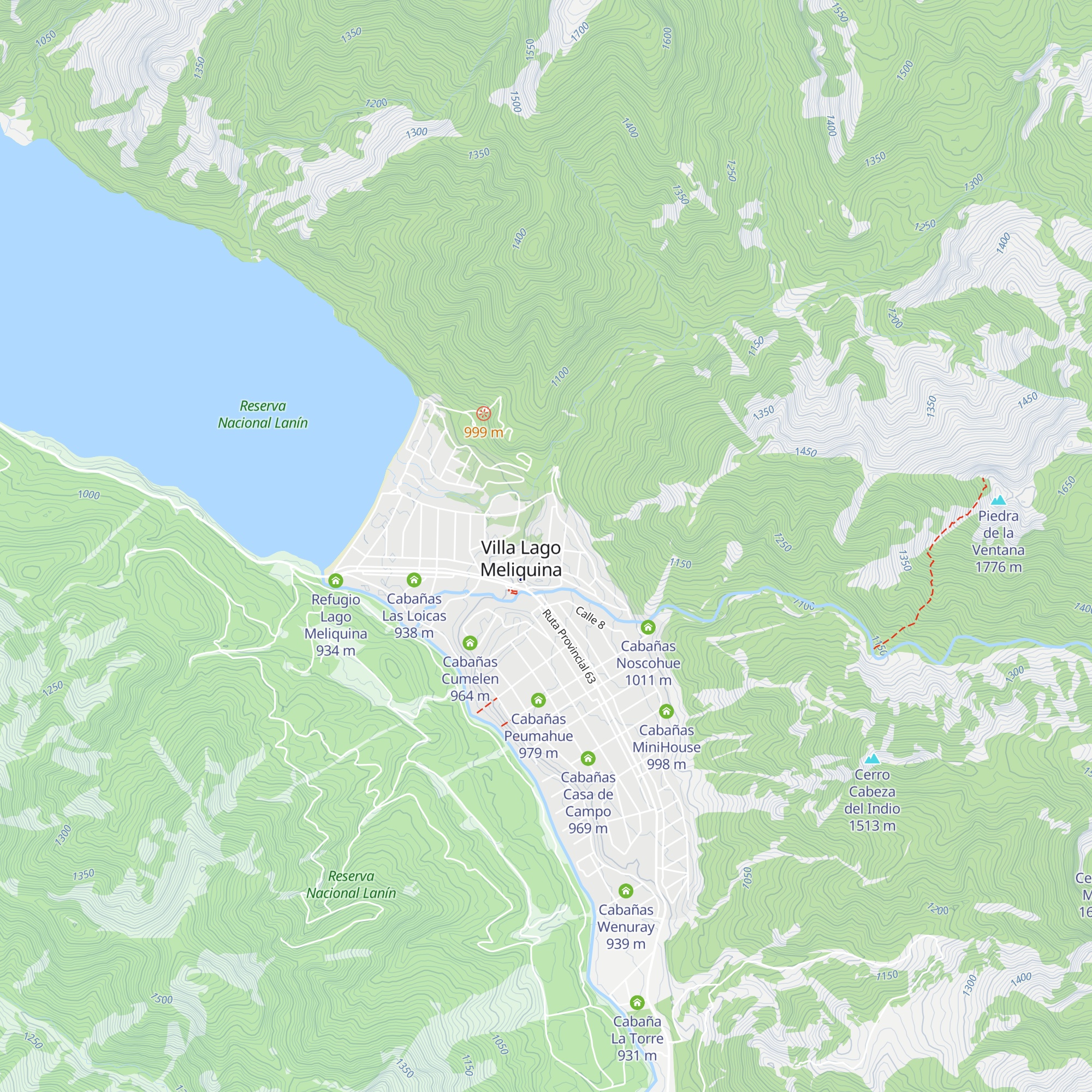 Cabañas La Triny map